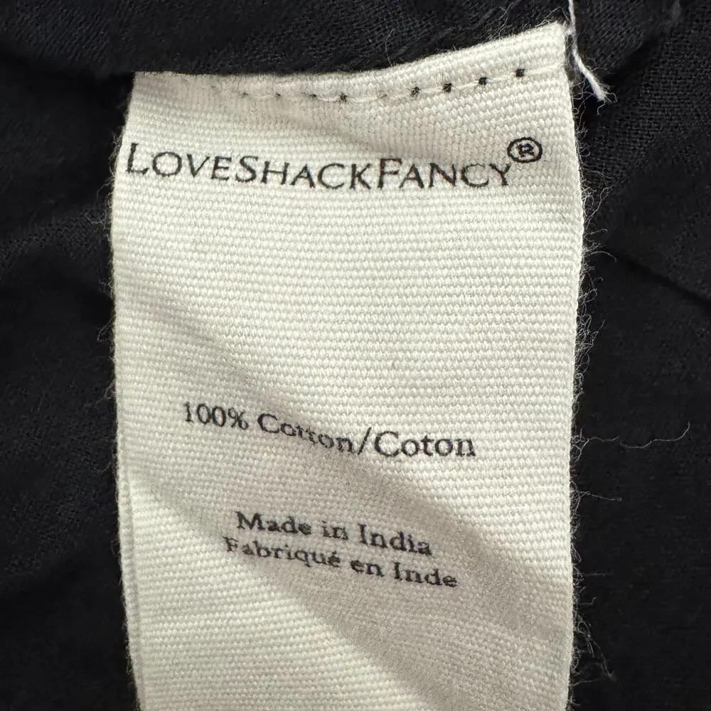 LoveShackFancy Natasha Dress Black